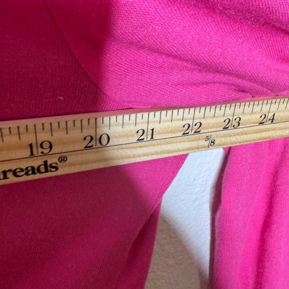 Talbots Petite Fuchsia Pink Ruffle Mock Neck Long Sleeve Top XL P - Picture 6 of 7